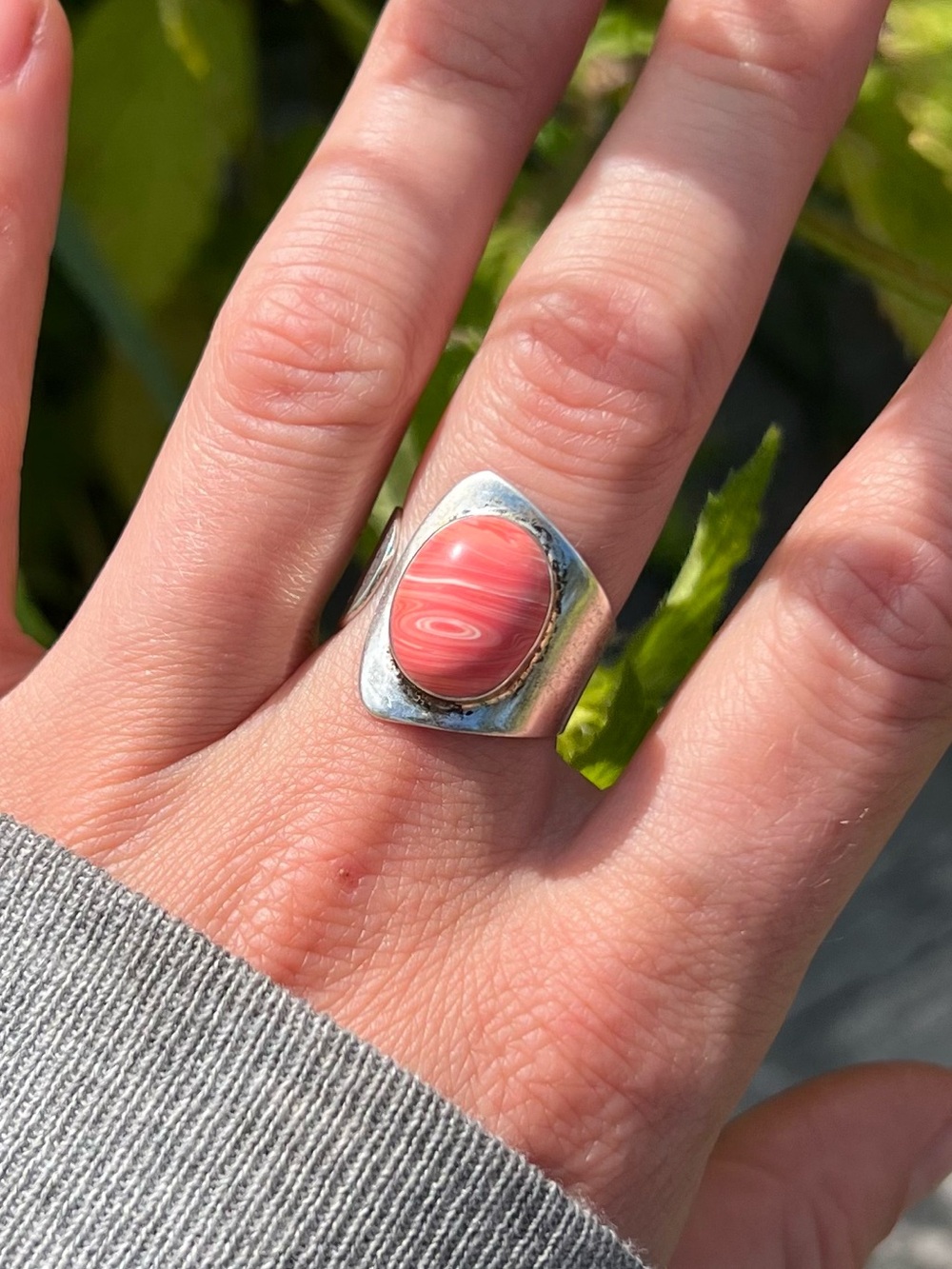 Silver & Pink Ring